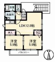 緑の館　Ｄ棟の物件間取画像